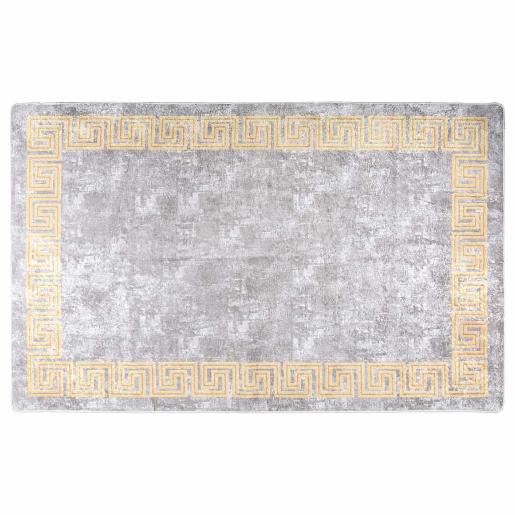 Rug Runner MARSA Polyester and PVC Grey and gold 100 x 300–Ø 120 cm 160 x 230 cm