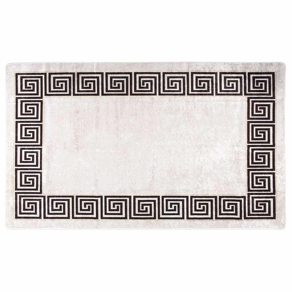 Rug Runner MARSA Polyester and PVC Beige and black 100 x 300–Ø 120 cm 120 x 180 cm