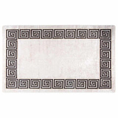 Rug Runner MARSA Polyester and PVC Beige and black 100 x 300–Ø 120 cm 120 x 180 cm