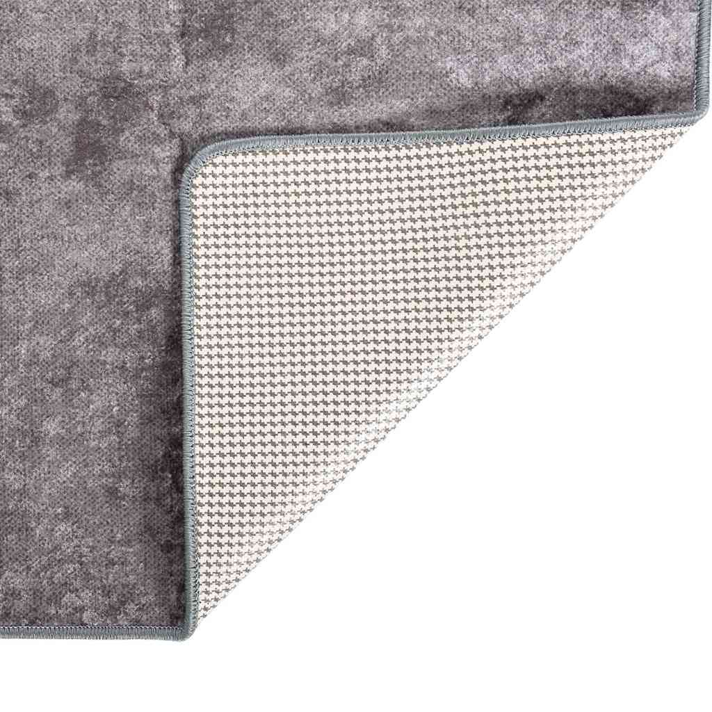 vidaXL Rug | Grey | 100% Polyester | 80 x 300 cm | Rug | Rectangular | Modern 3