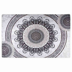 Rug Washable Black and grey 160 x 230 cm
