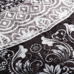 vidaXL Rug Washable 160x230 cm Black and Grey 5