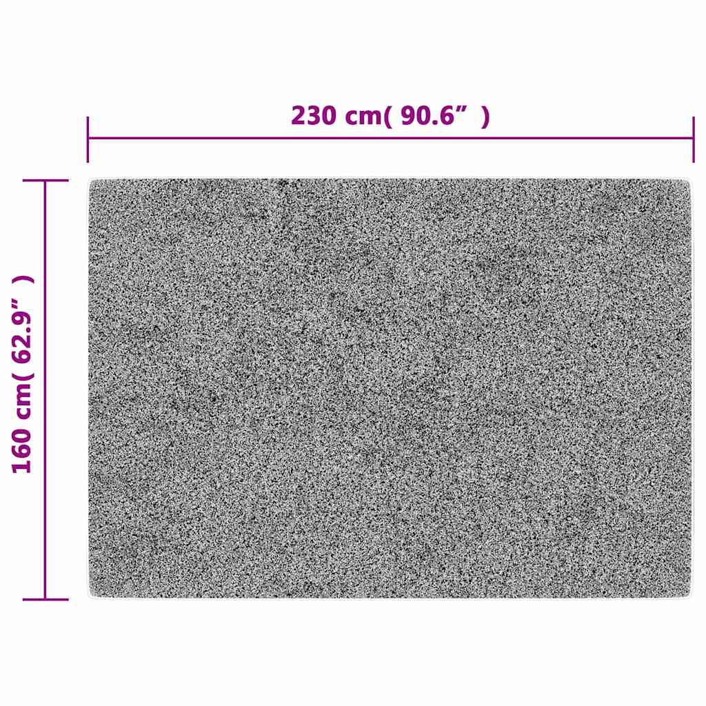 vidaXL Rug Washable 160x230 cm Black and Grey 6