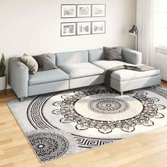vidaXL Rug Washable Black and Grey