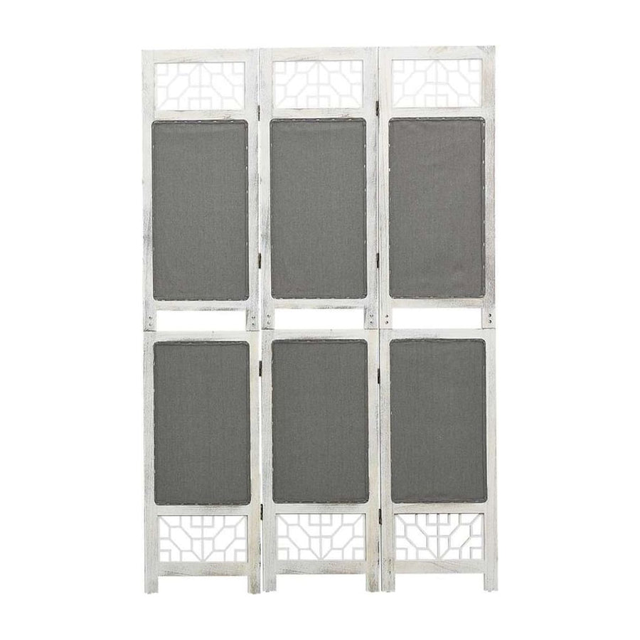 3-Panel Room Divider Grey