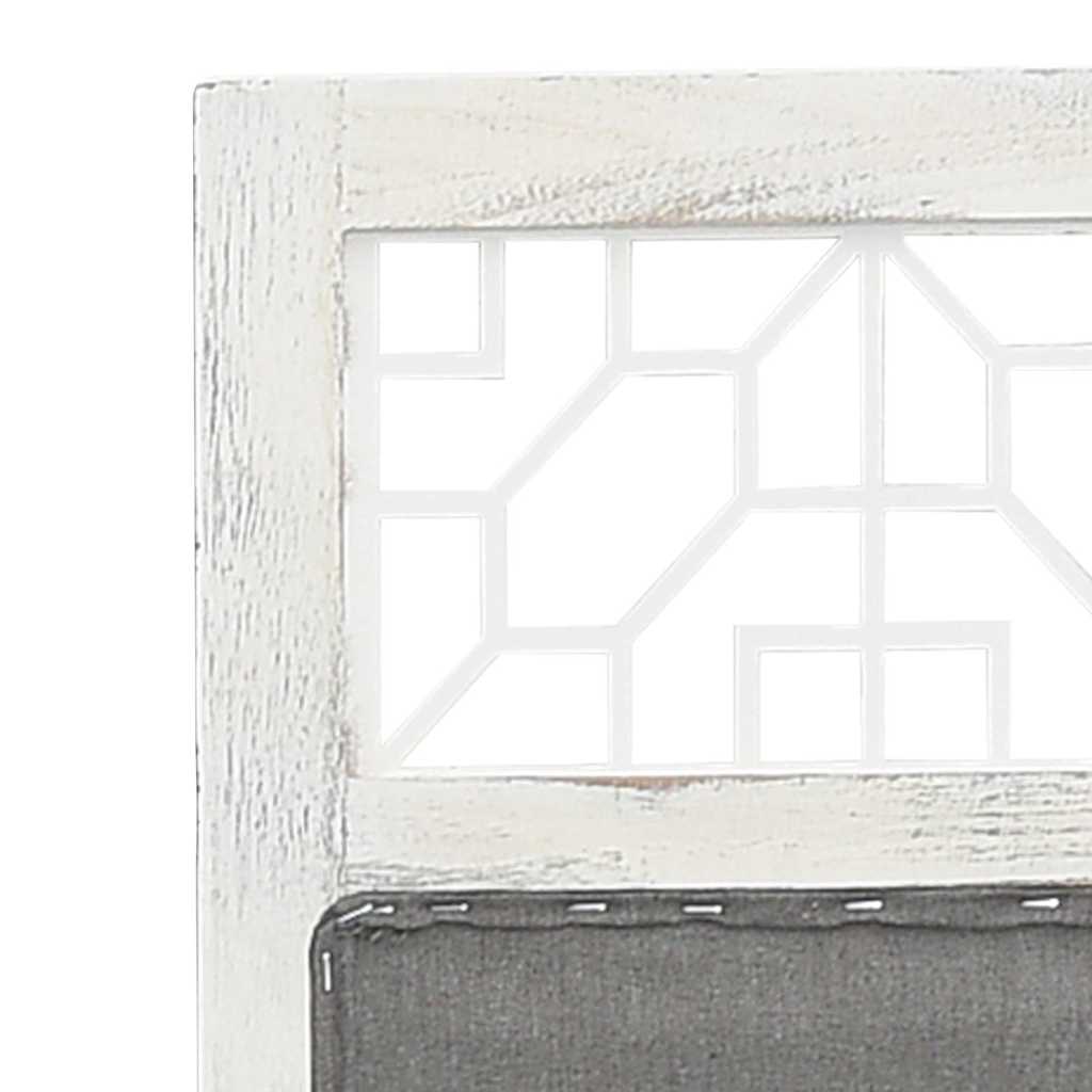 vidaXL 3-Panel Room Divider Grey 105x165 cm Fabric 5