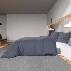vidaXL Duvet Cover Set Anthracite 135x200 cm Light-weight Microfiber 4