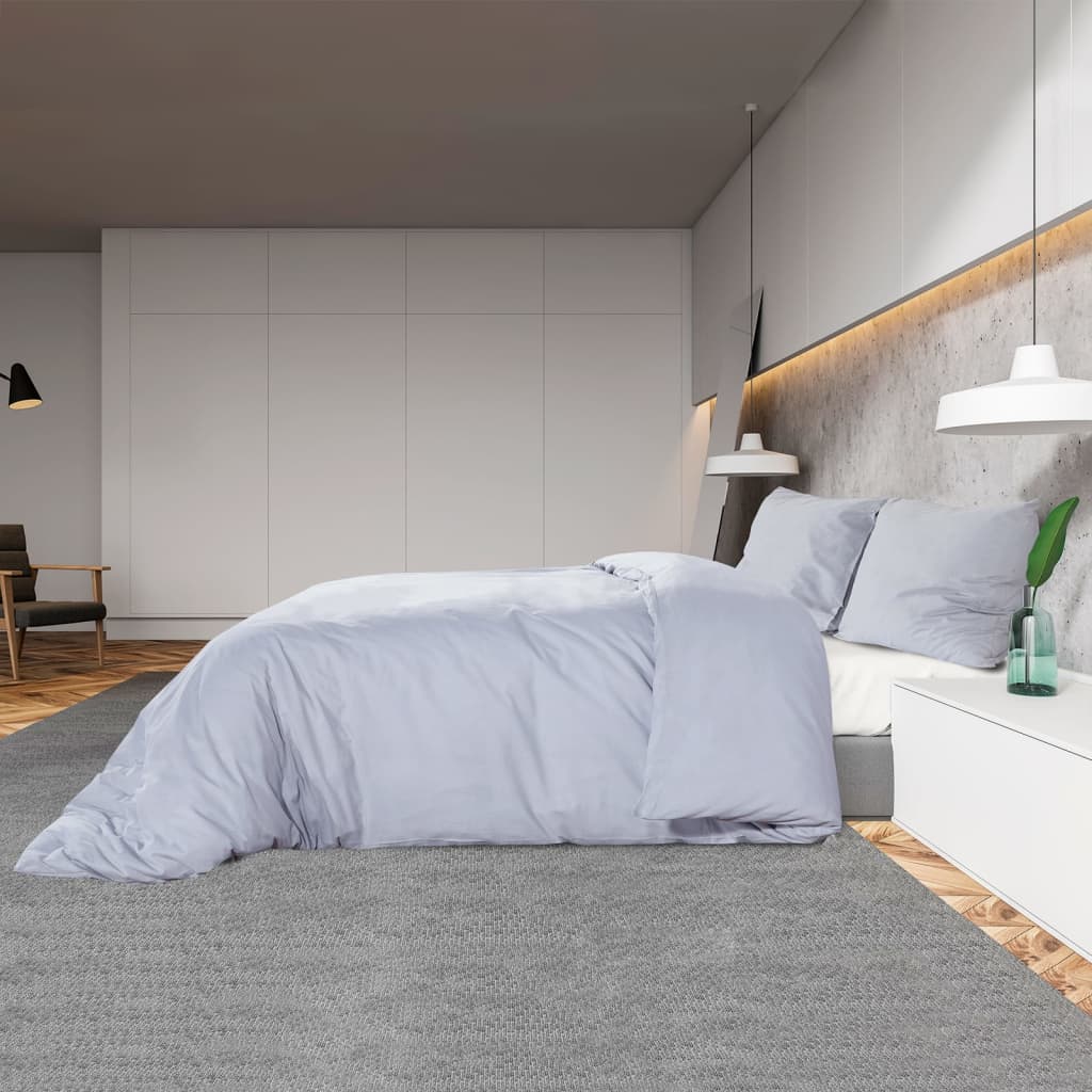 vidaXL Duvet Cover Set Grey 240x220 cm Cotton 4