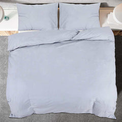 vidaXL Duvet Cover Set Grey 240x220 cm Cotton 5