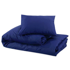 vidaXL Duvet Cover Set Navy Blue 135x200 cm Cotton 6