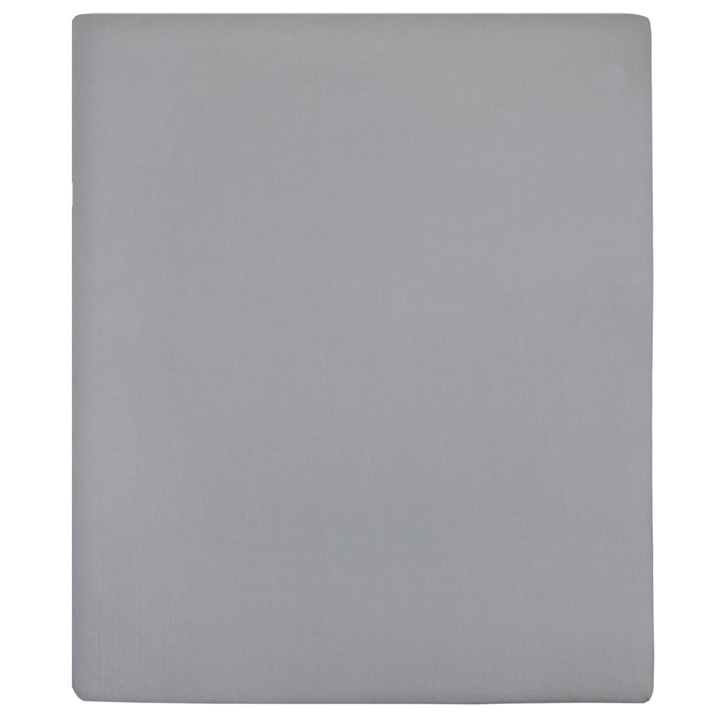 vidaXL Jersey Fitted Sheets 2 pcs Grey 180x200 cm Cotton 2
