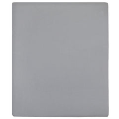 vidaXL Jersey Fitted Sheets 2 pcs Grey 180x200 cm Cotton 2