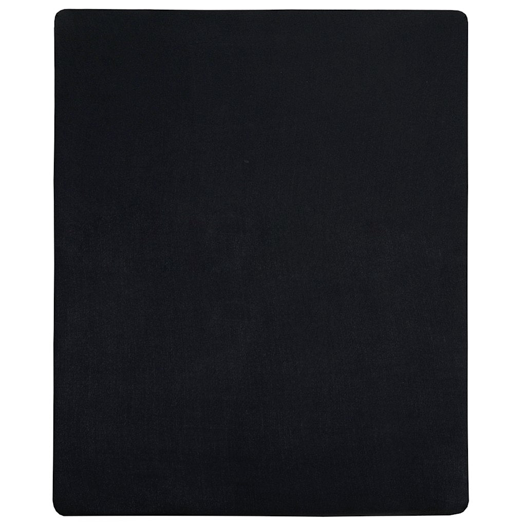 vidaXL Jersey Fitted Sheets 2 pcs Black 180x200 cm Cotton 2