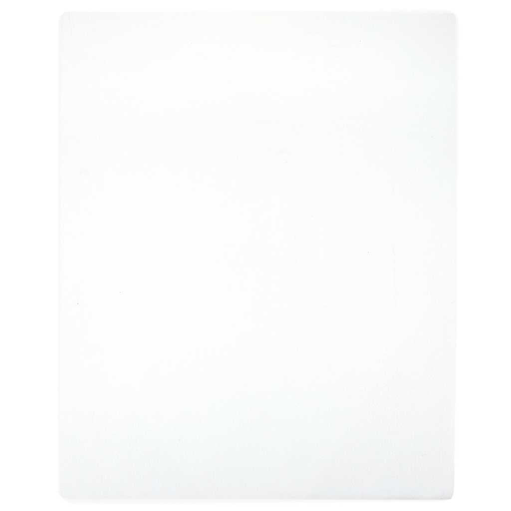vidaXL Jersey Fitted Sheets 2 pcs White 100x200 cm Cotton 1