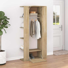 vidaXL Hallway Cabinets 2 pcs Sonoma Oak Engineered Wood 3