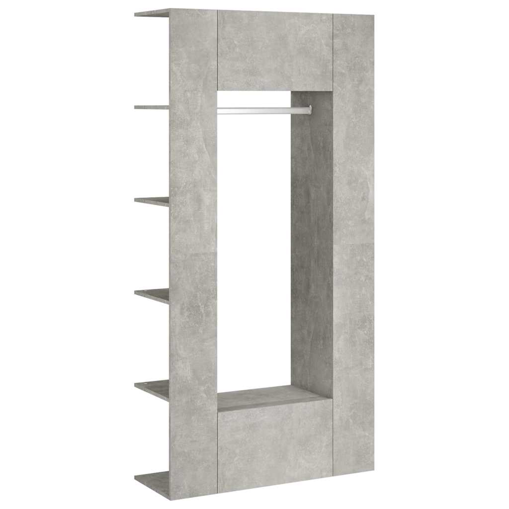 Hallway Cabinets 2 pcs Engineered Wood Concrete grey