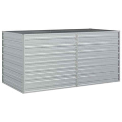 vidaXL Garden Raised Bed | Silver | Galvanized Steel | 160x80x77 cm | Durable 2