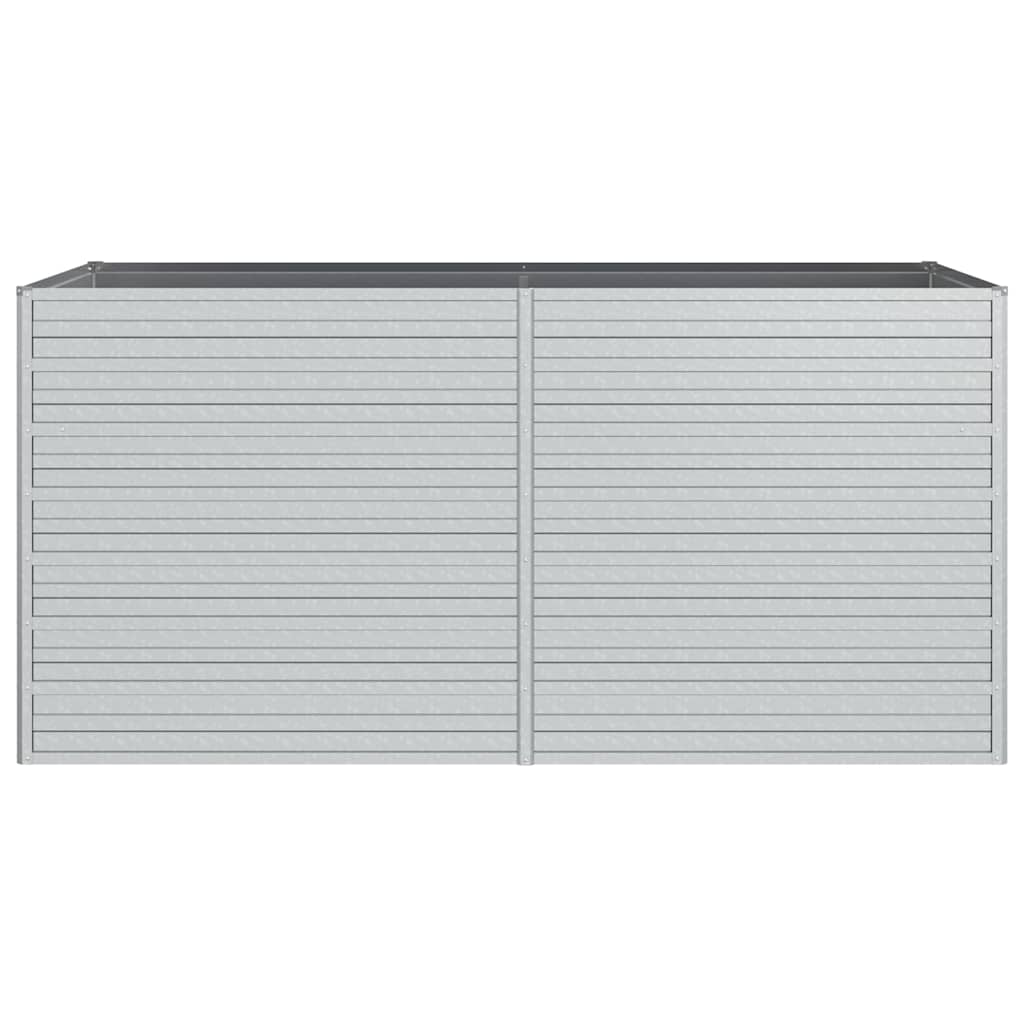 vidaXL Garden Raised Bed | Silver | Galvanized Steel | 160x80x77 cm | Durable 4
