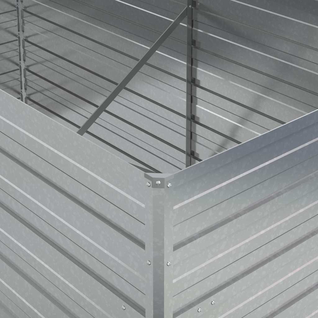 vidaXL Garden Raised Bed | Silver | Galvanized Steel | 160x80x77 cm | Durable 6