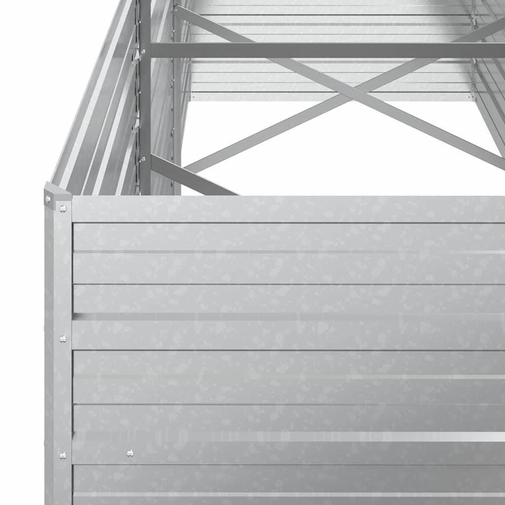 vidaXL Garden Raised Bed | Silver | Galvanised Steel | Large | Garden Raised Bed 6