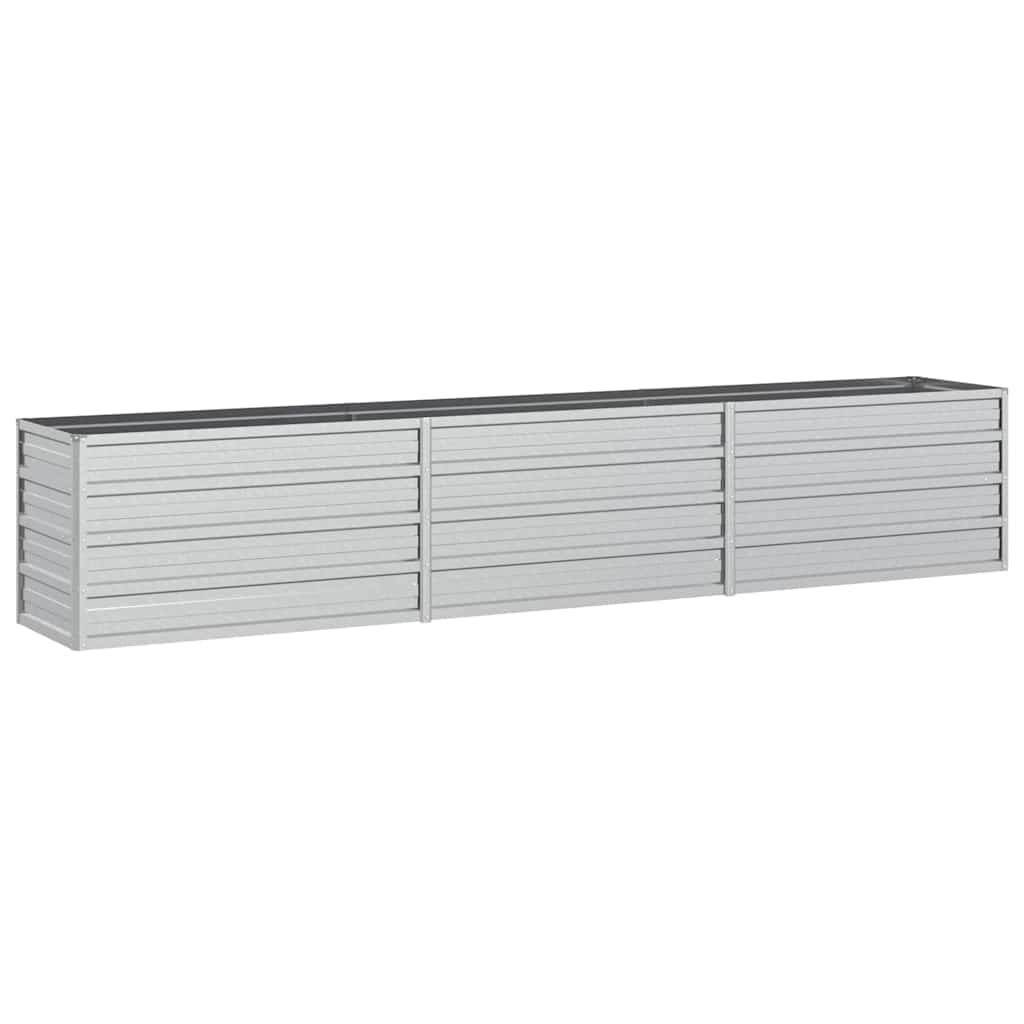 vidaXL Garden Raised Bed | Silver | Galvanised Steel | Large | Durable 2