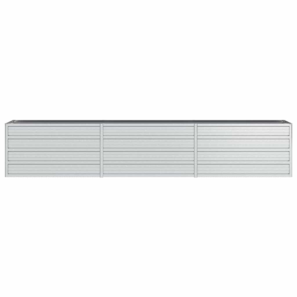 vidaXL Garden Raised Bed | Silver | Galvanised Steel | Large | Durable 4