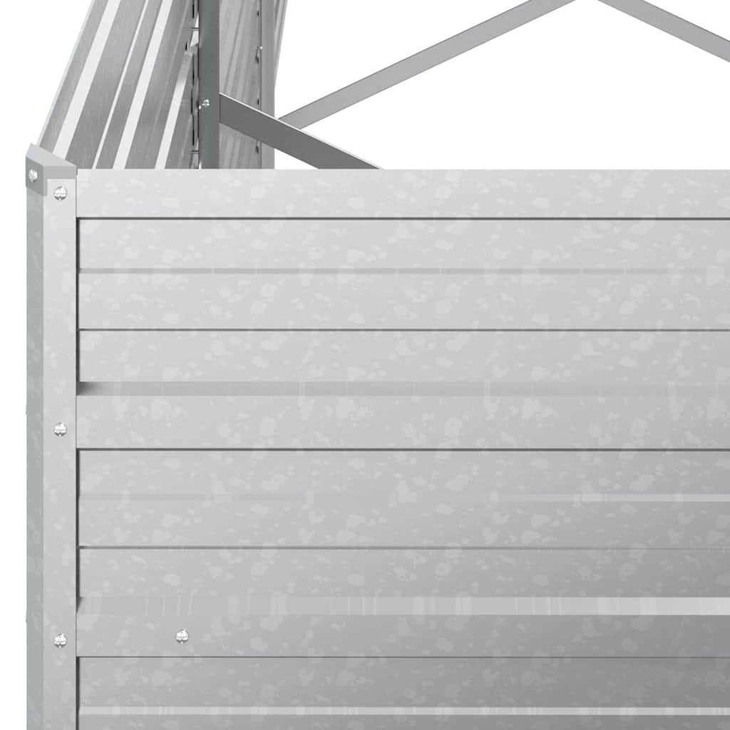 vidaXL Garden Raised Bed | Silver | Galvanised Steel | Large | Durable 6
