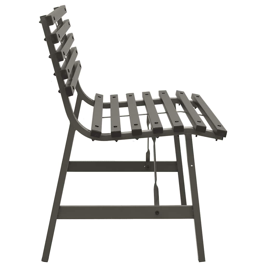 vidaXL Garden Bench | Black | Powder-coated steel | Large | Durable 4