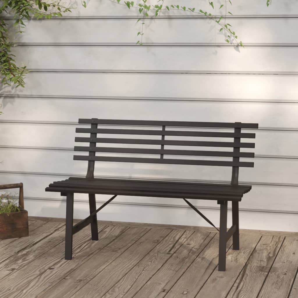 vidaXL Garden Bench | Black | Powder-coated steel | Large | Durable 1
