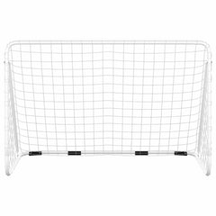 vidaXL Football Goal with Net White 180x90x120 cm Steel 3