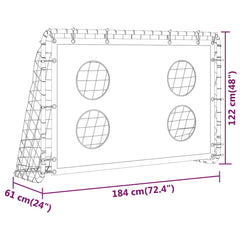 vidaXL Soccer Goal Training Net Steel 184x61x122 cm 6