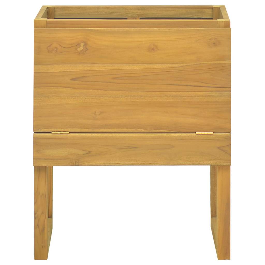 vidaXL Bathroom Cabinet | Natural Teak | Solid Teak Wood | Medium 3