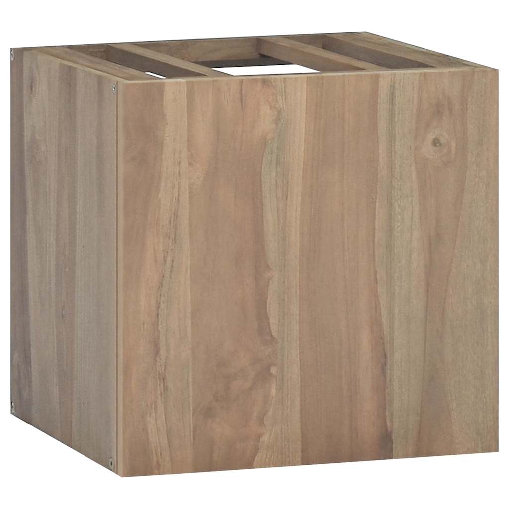 vidaXL Wall-mounted Bathroom Cabinet | Natural Teak | Solid teak wood | 45-59 cm 1