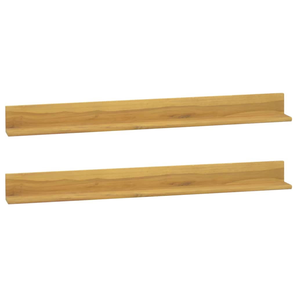 vidaXL Wall Shelf | Natural Teak | Solid teak wood with a natural finish 1