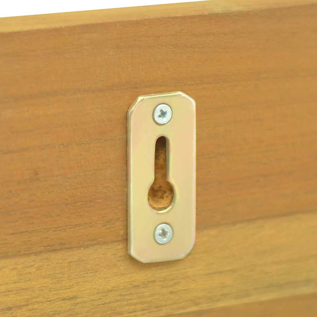 vidaXL Wall Shelf | Natural Teak | Solid teak wood with a natural finish 5
