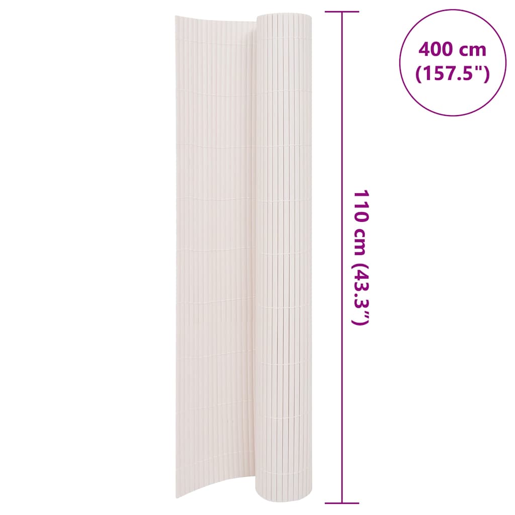vidaXL Double-Sided Garden Fence 110x400 cm White 6