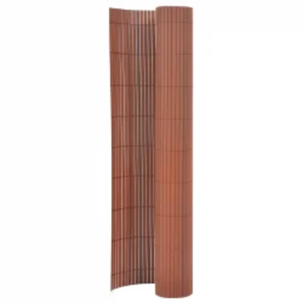 vidaXL Double-Sided Garden Fence 110x400 cm Brown 1