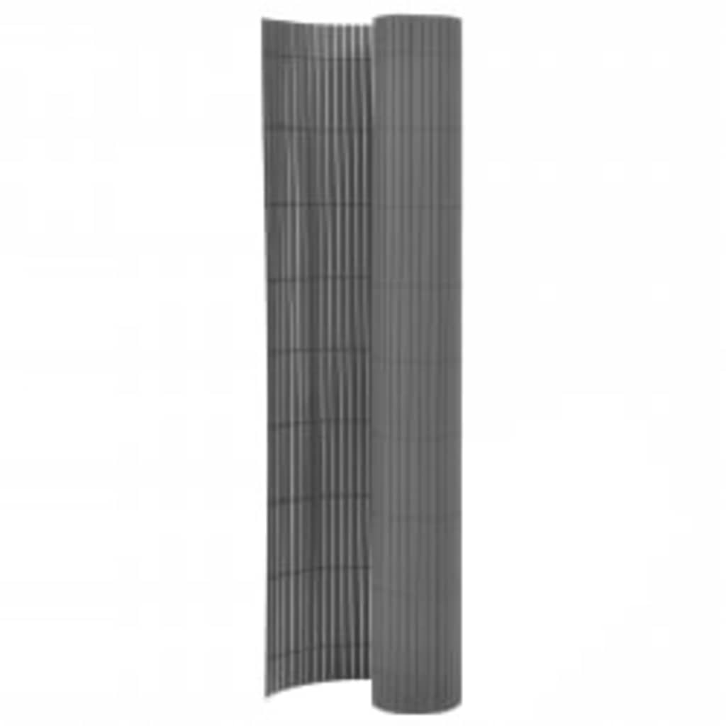 vidaXL Double-Sided Garden Fence 110x400 cm Grey 1