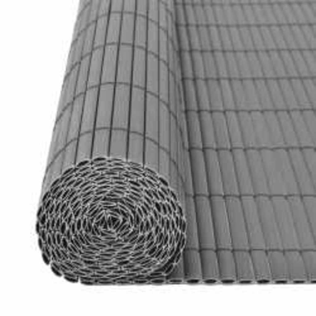 vidaXL Double-Sided Garden Fence 110x400 cm Grey 4