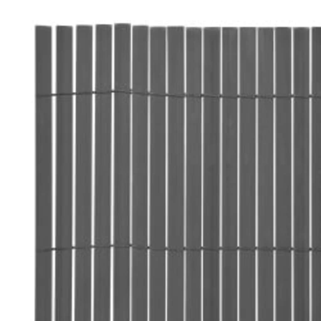 vidaXL Double-Sided Garden Fence 110x400 cm Grey 5