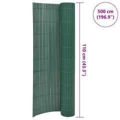 317162 vidaXL Double-Sided Garden Fence 110x500 cm Green 6