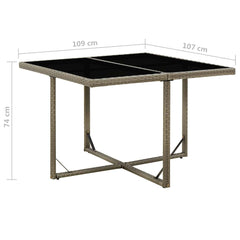 vidaXL Garden Table | Grey and Black 5