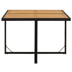 vidaXL Garden Table | Black and Natural Wood 3