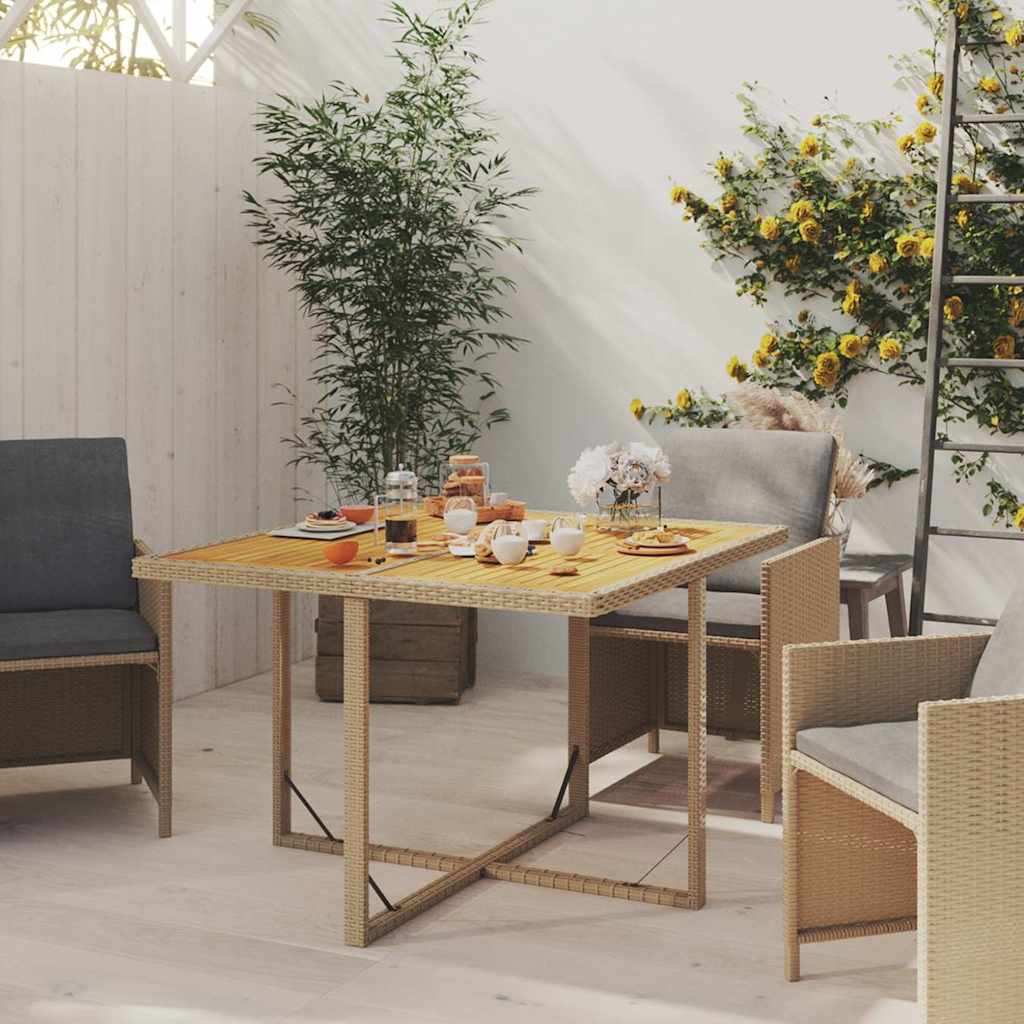 vidaXL Garden Table | Beige and black 3