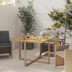 vidaXL Garden Table | Beige and black 3