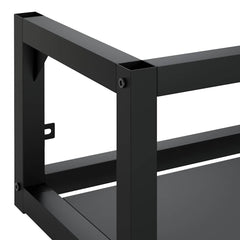 vidaXL Bathroom Washbasin Frame | Black | Powder-coated iron | Small 6