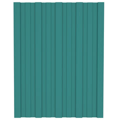 vidaXL Roof Panel 12 pcs Green 60 x 45 cm Galvanised steel 3