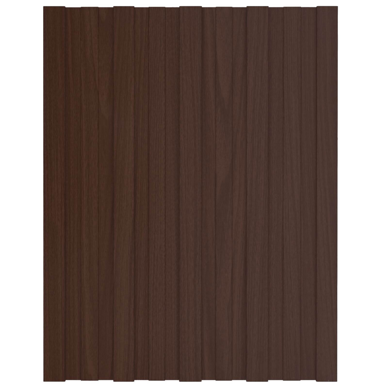 vidaXL Roof Panel 12 pcs Brown 60 x 45 cm Galvanised steel 3