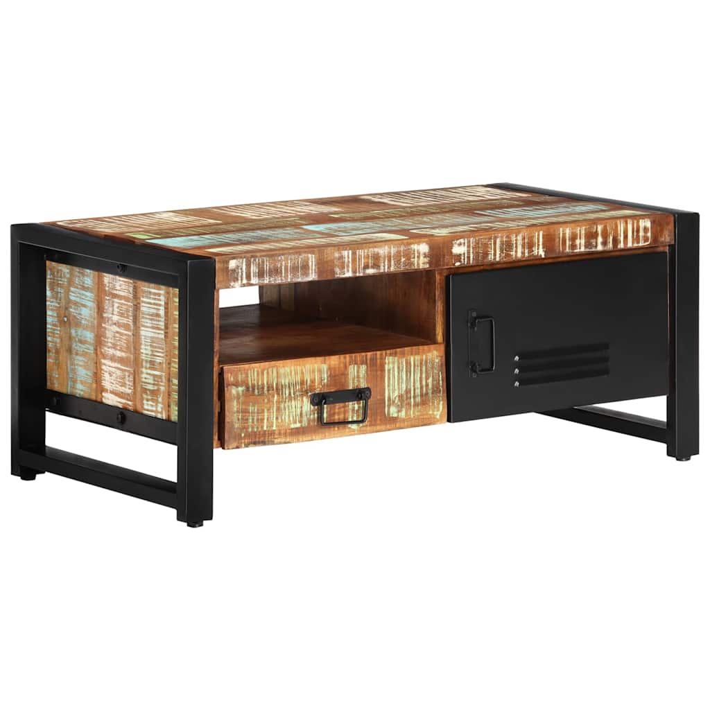338221 vidaXL Coffee Table 100x50x41 cm Solid Wood Reclaimed 1
