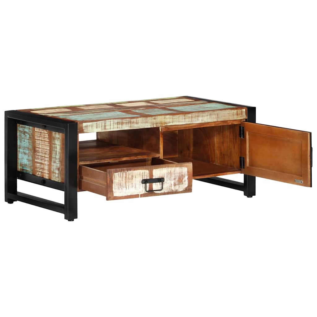 338221 vidaXL Coffee Table 100x50x41 cm Solid Wood Reclaimed 4